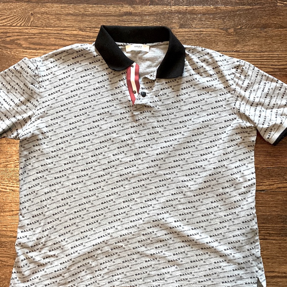 Bally monogrammed polo shirt
